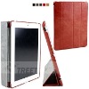 Newest for iPad 2 smart case in genuine leather material--hot selling!!