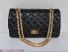 Newest ladies fancy designer handbags with gold lock