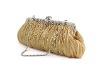 Newest yellow Handle Solid Ruffle Womens Evening Bag
