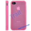 Newly Reticular Pink TPU Case Cover for iPhone 4/ 4S