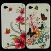 Nice Butterfly Flower Soft Skin TPU Protector Case Cover For Apple iPhone 4 4g for iphone 4S 4GS for iphone 4 CDMA\Silicon Case