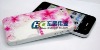 Nice Flower Back Cover PC Case with diamond Skin for iphone 4,Paypal accpeted