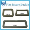 Nickel Plated Bag Flat Square Buckle Ring