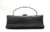 Noble Black Metal Mesh Rhinestone Hard Clutch Bag 063