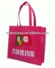 Non-woven long handle printing lovely6 pink shopping bag