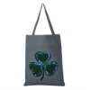 Non woven shamrock LED tote bag