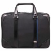 Nylon Zip Faux Leather Laptop Briefcase