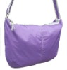 Nylon and Leather Shoulder Bag