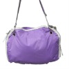 Nylon and Leather Shoulder Bag