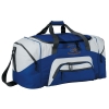 Nylon duffel bag with contrast trim in PP webbing shoulder strap