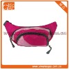 Nylon pink waist bag,ladies outdoors waist packs