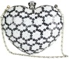 OEM 2012 trendy crystal/sequin heart evening clutch bag 063