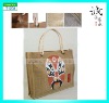 OEM Shopping Beach Handbag made of Jute Textile