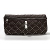OEM Trendy Zip & Metal Box Clutch Purse Evening Bags 063