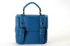 OL lady fashion leather blue handbag 016