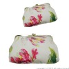 ORIENTAL FLORAL CLUTCH POUCH/ Feminine Cosmetic Pouch for Women, Ladies