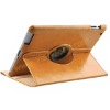 Orange 360-degree Rotation Design Leather Cover Stand Case for iPad 2
