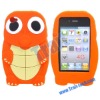 Orange Cartoon Tortoise Shape Silicone Case for iPhone 4/ iPhone 4S