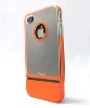 Orange Clear Crystal Slim Hard Case Cover for iPhone 4S