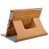 Orange Elegant Stand Design Leather Cover Case for iPad 2