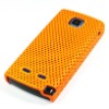 Orange Mesh Skin Hard Back Case Cover For Nokia 5250
