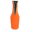 Orange Neoprene beverage Cooler with Zipper