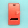 Orange PU Leather Bags & cases for iphone 4G