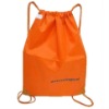 Orange Polyester Drawstring Backpack Bag