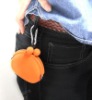 Orange Silicone Coin Case, POUCHIBI Silicone Purse