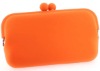 Orange Silicone Pouch for Mobile Phone Case, MP3 Player