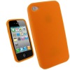 Orange Silicone Skin Case Cover For iPhone 4 Silicone Case