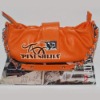 Orange leather bag