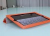 Orange leather case for Ipad 2,new design ,2011 hot sale for slim case