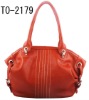Orange pu bag lady handbags cheaper handbag for ladies