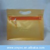 Orange vinyl shopping bag with zipper closure XYL-H264