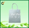 Organic polyester fiber white shopping carrier handy bag