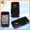 PC+Silicone mesh combo case for iphone 4G