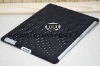 PERFORATED plastic case for ipad 2 work with smart cover,black