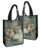 PET non woven sublimation bag with tiger pattern