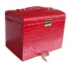 PH Jewelry Case, Cosmetic Case, Leather Cover, Red(OBOX-1098-2)