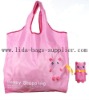 PIG Roll Up bag, Fold Up Tote, reusable,foldable animal tote bag, collapsible shopping bag,folding promotion bag,fashion bag