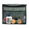 PP/ PVC black mesh Cosmetic Clear bag (CB024)