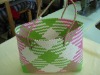 PP handwoven handbag with many kinds of design