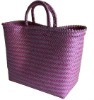 PP handwoven handbag with many kinds of design