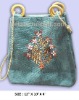 PP laminated jute hand bag with silky cord handle
