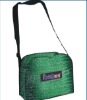 PP woven shoulder bag with zipper