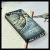 PU Plastic Cell Phone Case Cover for iPhone 4 hard back  Best Gift Fashion Style Jean
