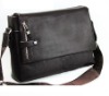 PU and leahter cross body side bag