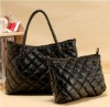 PU black big and small set channel bags handbags fashion