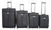 PU leather aluminium trolley luggage
